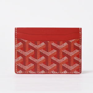 新品同様 GOYARD ゴヤール サン シュルピス カードケース カードホルダー STSULPPMLTY02CL02X PVC レザー レッド 中古 4a009203