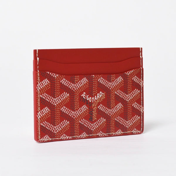 新品同様 GOYARD ゴヤール サン シュルピス カードケース カードホルダー STSULPPMLTY02CL02X PVC レザー レッド 中古 4a009203