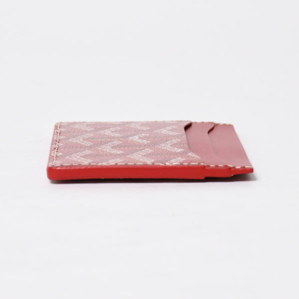 新品同様 GOYARD ゴヤール サン シュルピス カードケース カードホルダー STSULPPMLTY02CL02X PVC レザー レッド 中古 4a009203