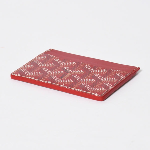 新品同様 GOYARD ゴヤール サン シュルピス カードケース カードホルダー STSULPPMLTY02CL02X PVC レザー レッド 中古 4a009203