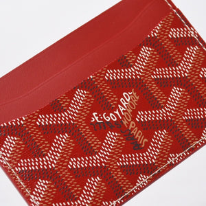 新品同様 GOYARD ゴヤール サン シュルピス カードケース カードホルダー STSULPPMLTY02CL02X PVC レザー レッド 中古 4a009203