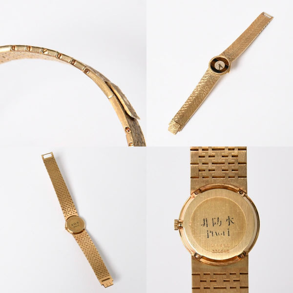 Very good condition PIAGET watch 924A23 Weight approx. 66.91g 18KYG 750 stamp Pave diamond Tiger eye dial 750 stamp Manual winding Used 4a009218