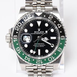 極美品 ROLEX ロレックス GMTマスターⅡ Sprite スプライト 腕時計 126720VTNR ステンレススチール 143.1g シルバー グリーン ブラック サイズ40mm 中古 4a009364