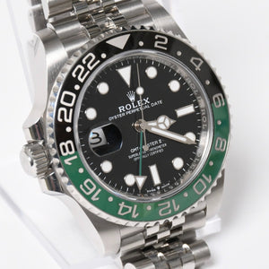 極美品 ROLEX ロレックス GMTマスターⅡ Sprite スプライト 腕時計 126720VTNR ステンレススチール 143.1g シルバー グリーン ブラック サイズ40mm 中古 4a009364