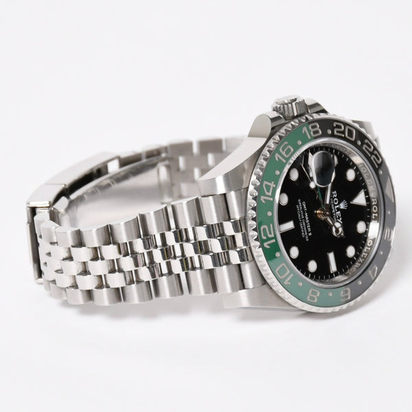 極美品 ROLEX ロレックス GMTマスターⅡ Sprite スプライト 腕時計 126720VTNR ステンレススチール 143.1g シルバー グリーン ブラック サイズ40mm 中古 4a009364