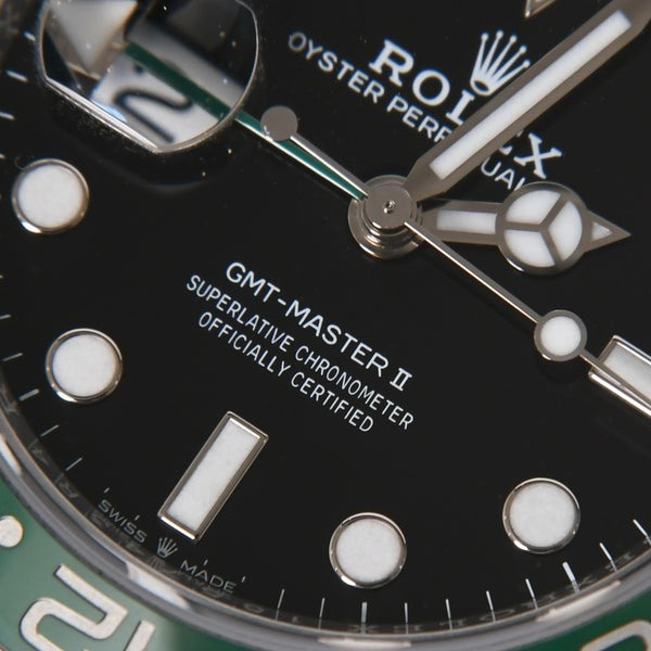 極美品 ROLEX ロレックス GMTマスターⅡ Sprite スプライト 腕時計 126720VTNR ステンレススチール 143.1g シルバー グリーン ブラック サイズ40mm 中古 4a009364