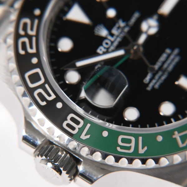 極美品 ROLEX ロレックス GMTマスターⅡ Sprite スプライト 腕時計 126720VTNR ステンレススチール 143.1g シルバー グリーン ブラック サイズ40mm 中古 4a009364