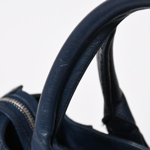 BALENCIAGA バレンシアガ Riva Cityリヴァシティ 2WAY ハンドバッグ 266434 ショルダーバッグ パンチング シルバー金具 美品 中古 4a009348