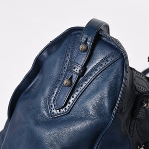 BALENCIAGA バレンシアガ Riva Cityリヴァシティ 2WAY ハンドバッグ 266434 ショルダーバッグ パンチング シルバー金具 美品 中古 4a009348