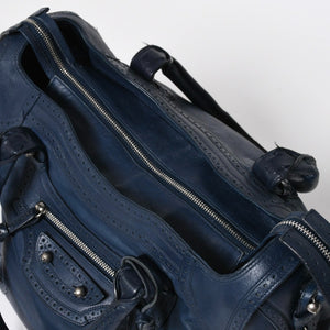 BALENCIAGA バレンシアガ Riva Cityリヴァシティ 2WAY ハンドバッグ 266434 ショルダーバッグ パンチング シルバー金具 美品 中古 4a009348