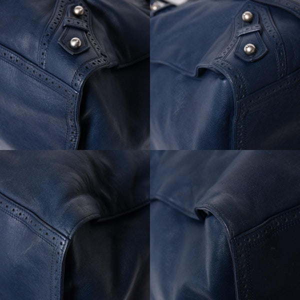 BALENCIAGA バレンシアガ Riva Cityリヴァシティ 2WAY ハンドバッグ 266434 ショルダーバッグ パンチング シルバー金具 美品 中古 4a009348