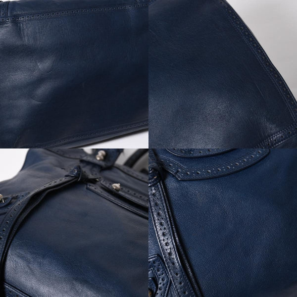BALENCIAGA バレンシアガ Riva Cityリヴァシティ 2WAY ハンドバッグ 266434 ショルダーバッグ パンチング シルバー金具 美品 中古 4a009348