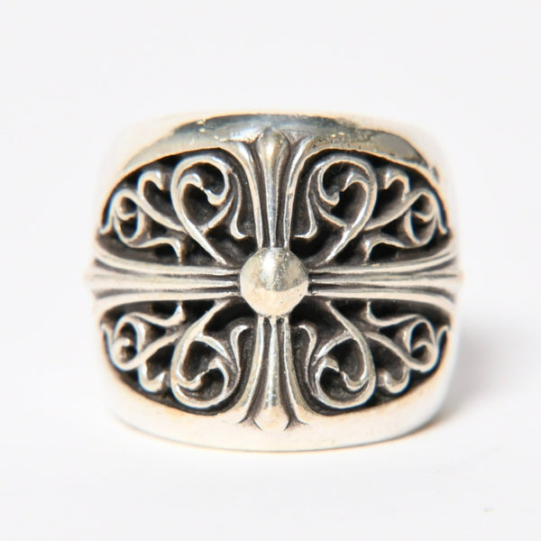 CHROME HEARTS CLASSIC OVAL CROSS Classic Oval Cross Ring Weight 39.57g Size 20.5 Silver 925 Good Condition Used 4a009226