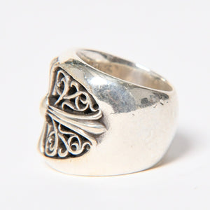 CHROME HEARTS CLASSIC OVAL CROSS Classic Oval Cross Ring Weight 39.57g Size 20.5 Silver 925 Good Condition Used 4a009226