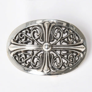 CHROME HEARTS クロムハーツ BUCKLE CLASSIC OVAL CROSS 1.5 クラシックオーバルクロス バックル 1.5 重量約165.58g 美品 中古 4a009246
