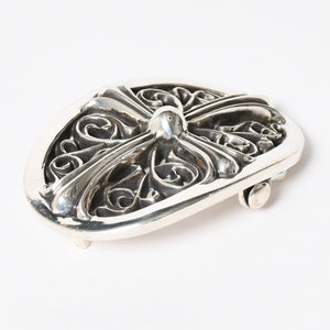 CHROME HEARTS クロムハーツ BUCKLE CLASSIC OVAL CROSS 1.5 クラシックオーバルクロス バックル 1.5 重量約165.58g 美品 中古 4a009246
