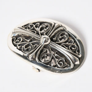 CHROME HEARTS クロムハーツ BUCKLE CLASSIC OVAL CROSS 1.5 クラシックオーバルクロス バックル 1.5 重量約165.58g 美品 中古 4a009246