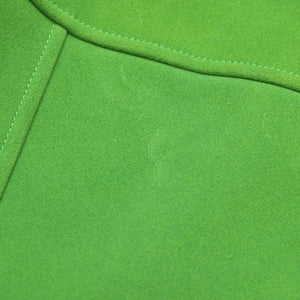 Very Good Condition HERMES Suede Zip-Up Jacket Cotton Cashmere Cow Leather Green Silver Hardware Size 48 Used 4a009232