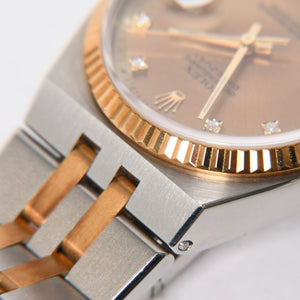 ROLEX datejust oyster quartz ロレックス デイトジャスト 腕時計 17013G 重量約128.39g SS YG シャンパン文字盤 ダイヤ 美品 中古 4a009150