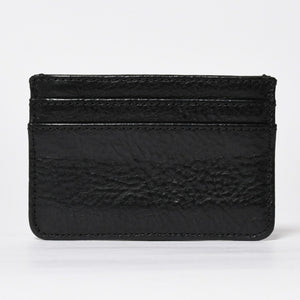 新品同様 CHROME HEARTS クロムハーツ CARD CASE DOUBLE SIDE ダブルサイド カードケース スクロールラベル ブラック シルバー925 中古 4a009208