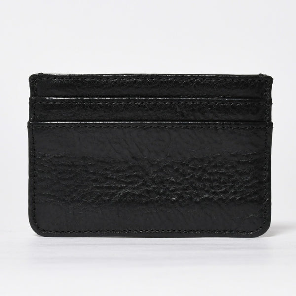 新品同様 CHROME HEARTS クロムハーツ CARD CASE DOUBLE SIDE ダブルサイド カードケース スクロールラベル ブラック シルバー925 中古 4a009208
