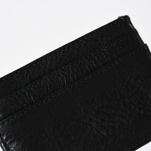 新品同様 CHROME HEARTS クロムハーツ CARD CASE DOUBLE SIDE ダブルサイド カードケース スクロールラベル ブラック シルバー925 中古 4a009208