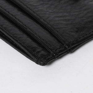 新品同様 CHROME HEARTS クロムハーツ CARD CASE DOUBLE SIDE ダブルサイド カードケース スクロールラベル ブラック シルバー925 中古 4a009208