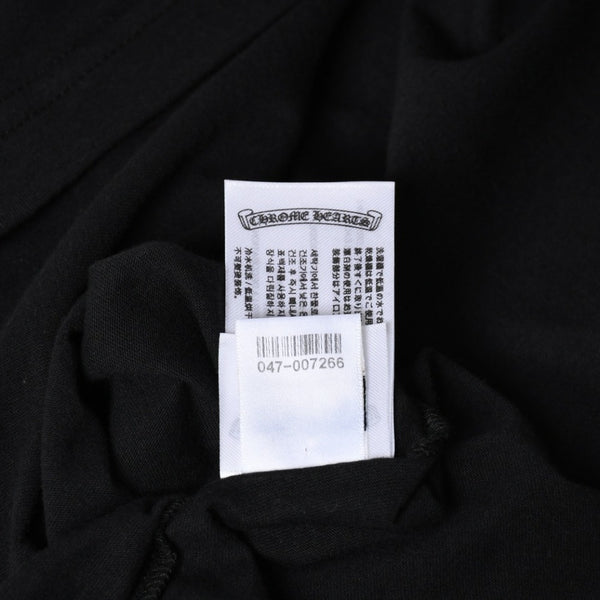 新品未使用 CHROME HEARTS クロムハーツ 半袖Tシャツ サイズXL スクロールラベルロゴ ブラック ホワイト プリント 新型 中古 4a009018