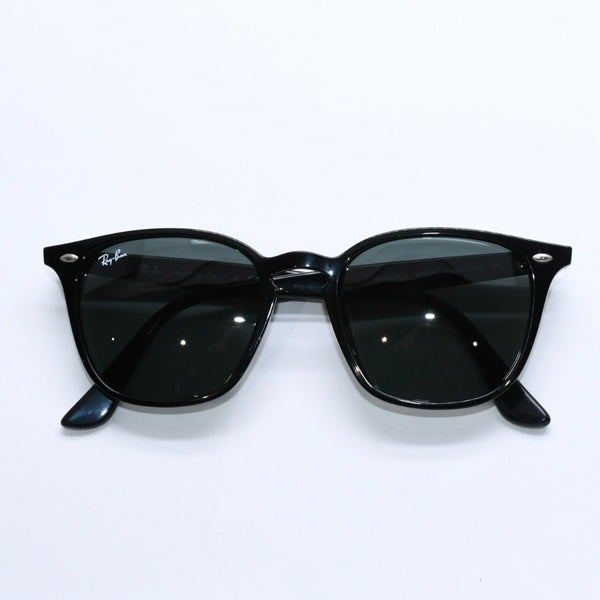 極美品 RAYBAN レイバン ウェリントン アジアンフィット サングラス RB4258 アセテート ブラック シルバー金具 中古 4a008610