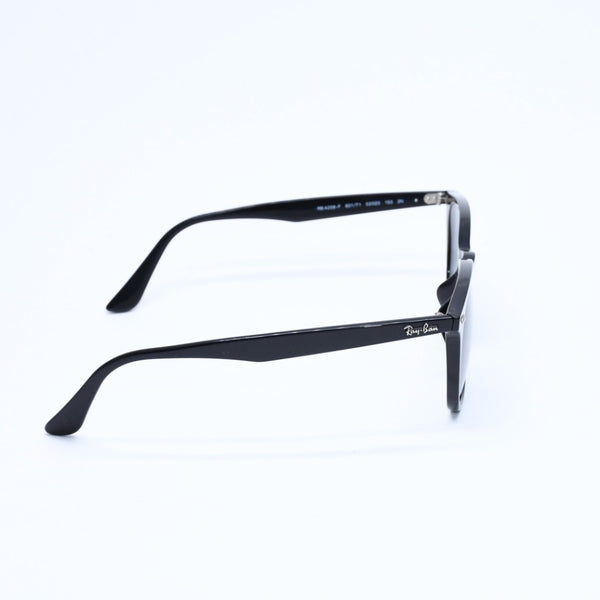 極美品 RAYBAN レイバン ウェリントン アジアンフィット サングラス RB4258 アセテート ブラック シルバー金具 中古 4a008610
