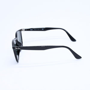 極美品 RAYBAN レイバン ウェリントン アジアンフィット サングラス RB4258 アセテート ブラック シルバー金具 中古 4a008610
