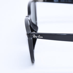 極美品 RAYBAN レイバン ウェリントン アジアンフィット サングラス RB4258 アセテート ブラック シルバー金具 中古 4a008610