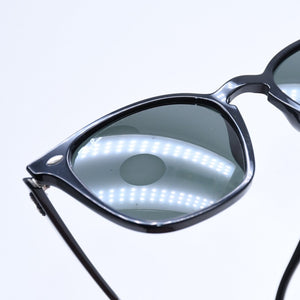 極美品 RAYBAN レイバン ウェリントン アジアンフィット サングラス RB4258 アセテート ブラック シルバー金具 中古 4a008610