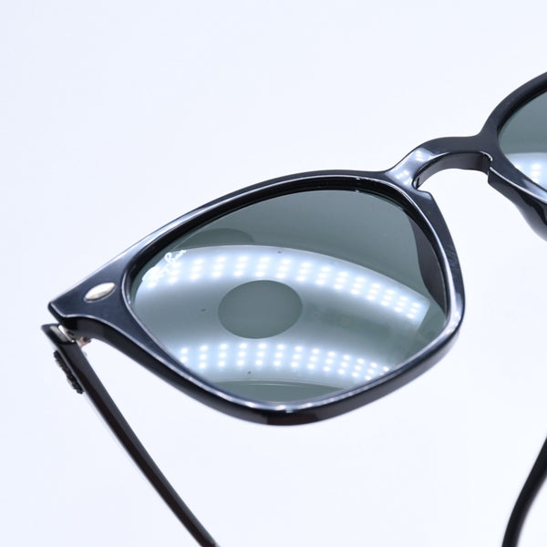 極美品 RAYBAN レイバン ウェリントン アジアンフィット サングラス RB4258 アセテート ブラック シルバー金具 中古 4a008610