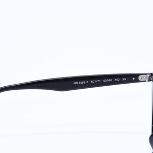 極美品 RAYBAN レイバン ウェリントン アジアンフィット サングラス RB4258 アセテート ブラック シルバー金具 中古 4a008610
