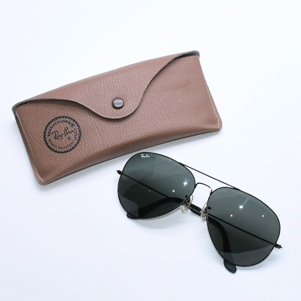 RAYBAN レイバン アビエーター クラシック サングラス ヴィンテージ RB3025 USA製 メタル ブラック 美品 中古 4a008500