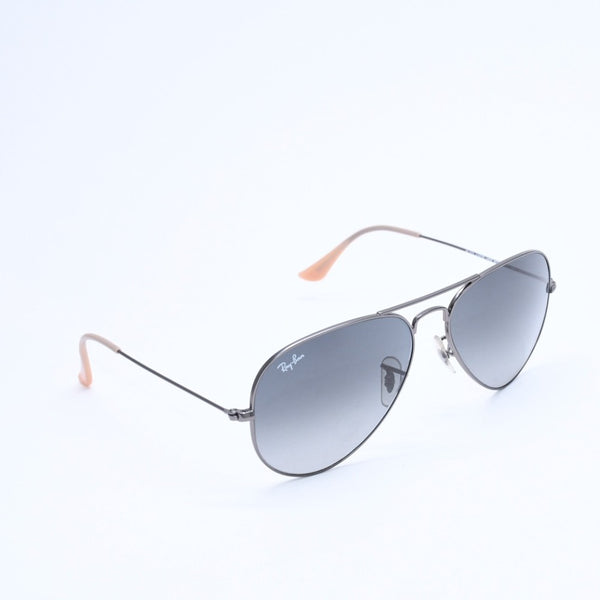 RAYBAN レイバン アビエーターラージメタル サングラス ティアドロップ RB3025 イタリア製 メタル シルバー金具 美品 中古 4a008628