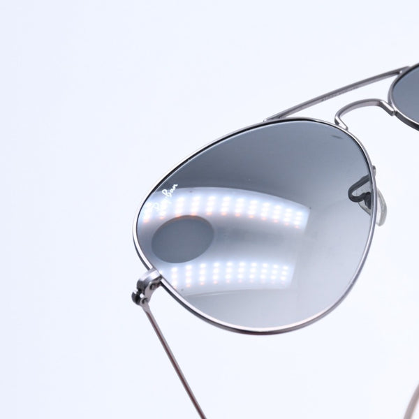 RAYBAN レイバン アビエーターラージメタル サングラス ティアドロップ RB3025 イタリア製 メタル シルバー金具 美品 中古 4a008628