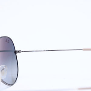 RAYBAN レイバン アビエーターラージメタル サングラス ティアドロップ RB3025 イタリア製 メタル シルバー金具 美品 中古 4a008628