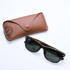 極美品 RAYBAN レイバン ニューフェイラー サングラス RB2132 イタリア製 アセテート ブラウン シルバー金具 サイズ55◻︎18 中古 4a008515
