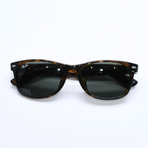 極美品 RAYBAN レイバン ニューフェイラー サングラス RB2132 イタリア製 アセテート ブラウン シルバー金具 サイズ55◻︎18 中古 4a008515