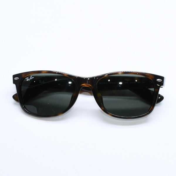 極美品 RAYBAN レイバン ニューフェイラー サングラス RB2132 イタリア製 アセテート ブラウン シルバー金具 サイズ55◻︎18 中古 4a008515