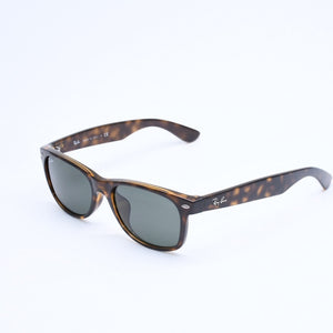 極美品 RAYBAN レイバン ニューフェイラー サングラス RB2132 イタリア製 アセテート ブラウン シルバー金具 サイズ55◻︎18 中古 4a008515