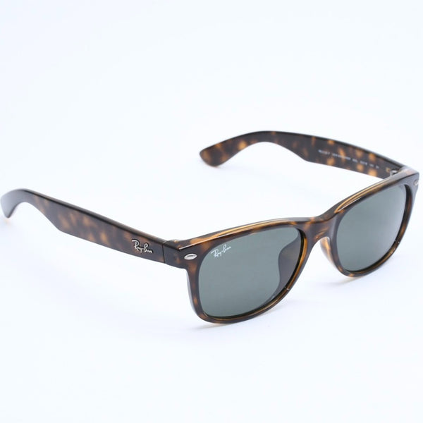 極美品 RAYBAN レイバン ニューフェイラー サングラス RB2132 イタリア製 アセテート ブラウン シルバー金具 サイズ55◻︎18 中古 4a008515