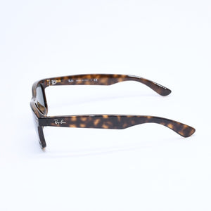 極美品 RAYBAN レイバン ニューフェイラー サングラス RB2132 イタリア製 アセテート ブラウン シルバー金具 サイズ55◻︎18 中古 4a008515