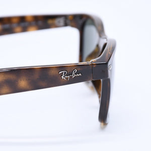 極美品 RAYBAN レイバン ニューフェイラー サングラス RB2132 イタリア製 アセテート ブラウン シルバー金具 サイズ55◻︎18 中古 4a008515