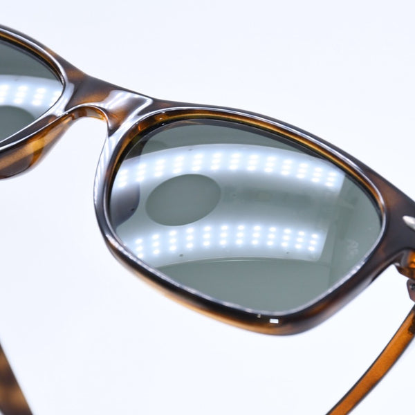 極美品 RAYBAN レイバン ニューフェイラー サングラス RB2132 イタリア製 アセテート ブラウン シルバー金具 サイズ55◻︎18 中古 4a008515