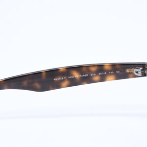 極美品 RAYBAN レイバン ニューフェイラー サングラス RB2132 イタリア製 アセテート ブラウン シルバー金具 サイズ55◻︎18 中古 4a008515