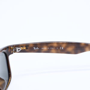 極美品 RAYBAN レイバン ニューフェイラー サングラス RB2132 イタリア製 アセテート ブラウン シルバー金具 サイズ55◻︎18 中古 4a008515
