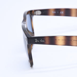 RAYBAN レイバン サングラス べっ甲調 RB 4260D アセテート ブラウン ブラック ブルーレンズ シルバー金具 サイズ57◻︎19 美品 中古 4a008464